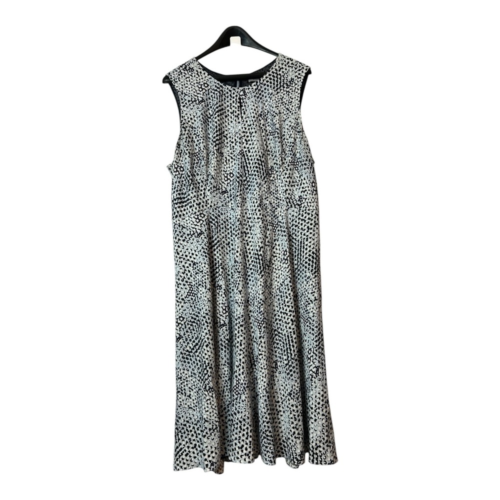 Classiques Entier Silk Sleeveless Dress Lined Peasant Midi Dress Woman’s Sz 24 W - Picture 3 of 5